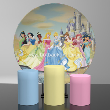 011 Disney Princess Fancy-printing Fabric Wedding Backdrop